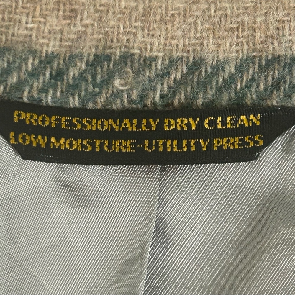 Vintage 80s Lands End Charter Collection Wool Plaid Sport Coat 43L Preppy - Picture 6 of 13